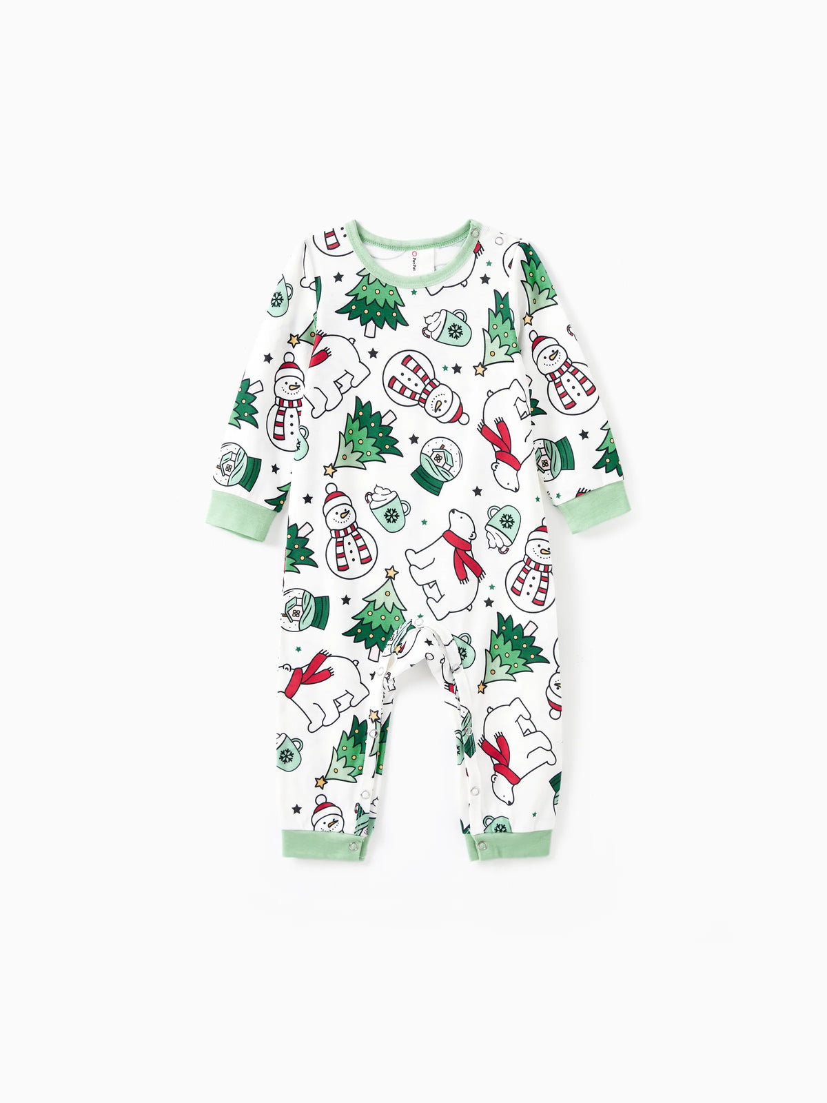PatPat Family Matching Christmas Pajamas Christmas Tree Print Green