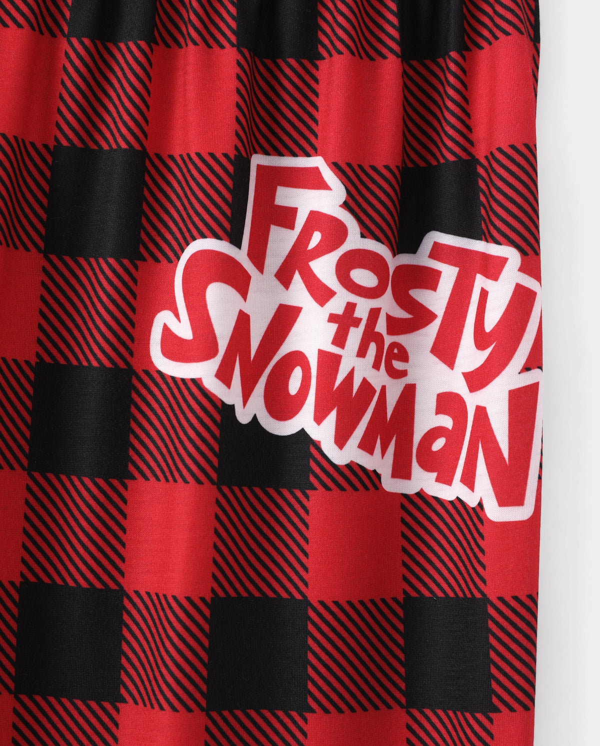 PatPat Frosty the Snowman Matching Family Christmas Pajamas Hug Me Print Plaid Red
